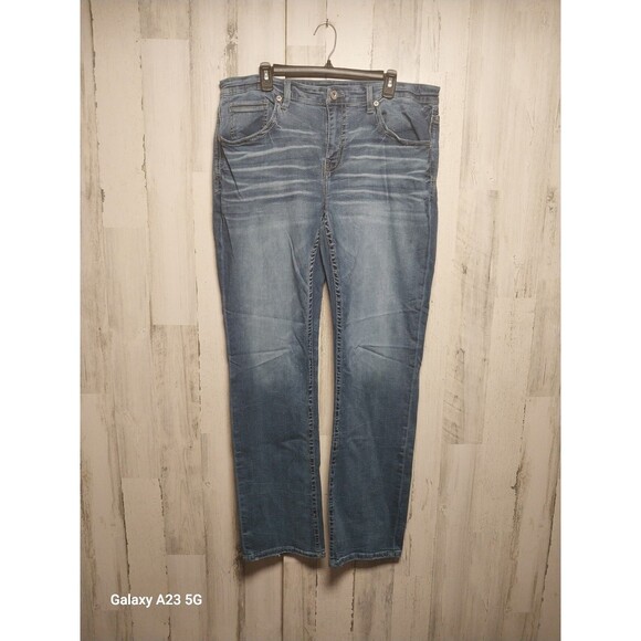 BKE Buckle Derek Straight Jeans Mens 36x36 Blue Stretch Denim Jeans (37x34) - Picture 1 of 7